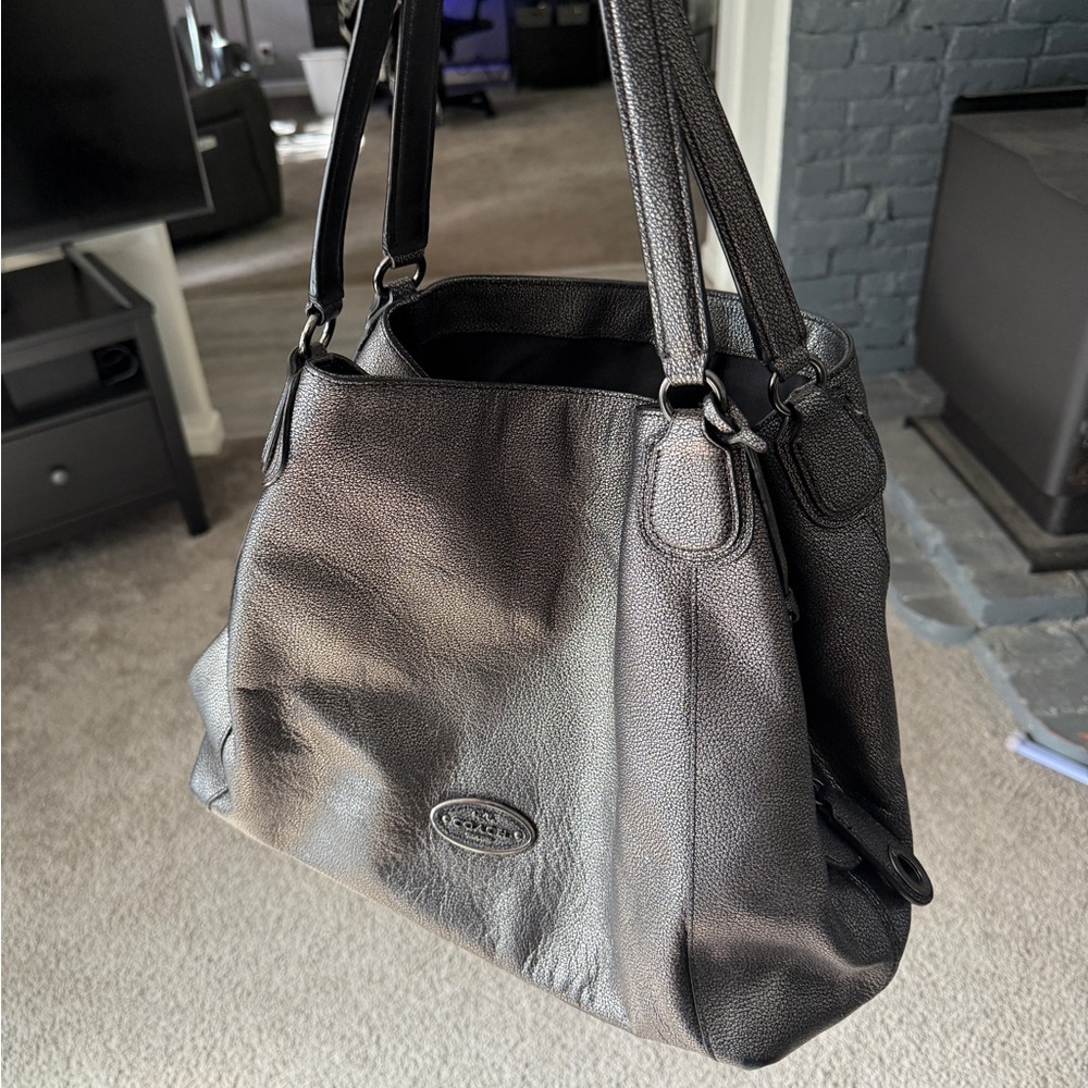 Coach Edie Three Compartment Center Zip Shoulder Bag EUC - Picture 12 of 12
